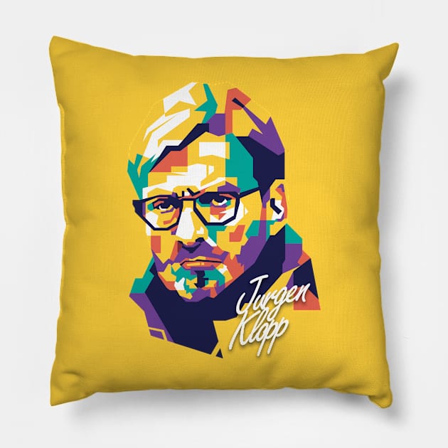 Jurgen Klopp The Master Mind of Liverpool Pillow by pentaShop