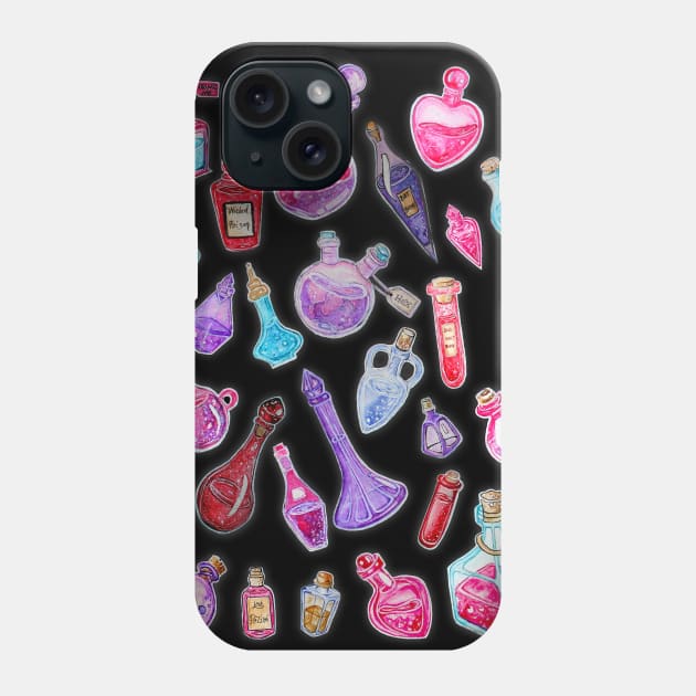 Magical Potions Phone Case by StilleSkyggerArt