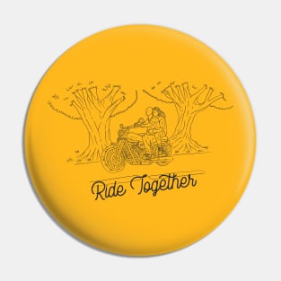 Ride Together Motorcycle Adventure Graphic Pin