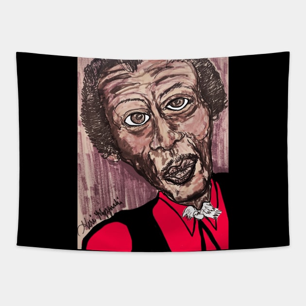 Chuck Berry "Father of Rock and Roll" Tapestry by TheArtQueenOfMichigan 