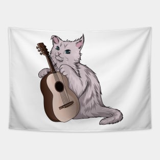 Cat with Guitar Tapestry