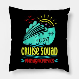 Cruise Squad 2024 Family Vacation Matching Group Summer Pillow