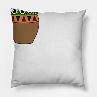 Cute Cactus Design #257: Adorable Cacti With Flowers In Jar Pillow