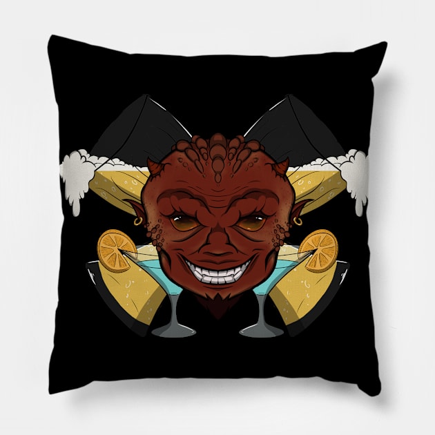 Devil's Bartender (no caption) Pillow by RampArt