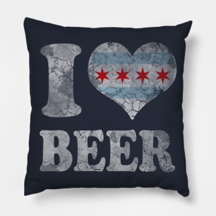 I Heart Flag of Chicago Beer Pillow
