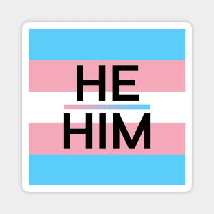 Transgender Pronoun Button (He/Him) Magnet