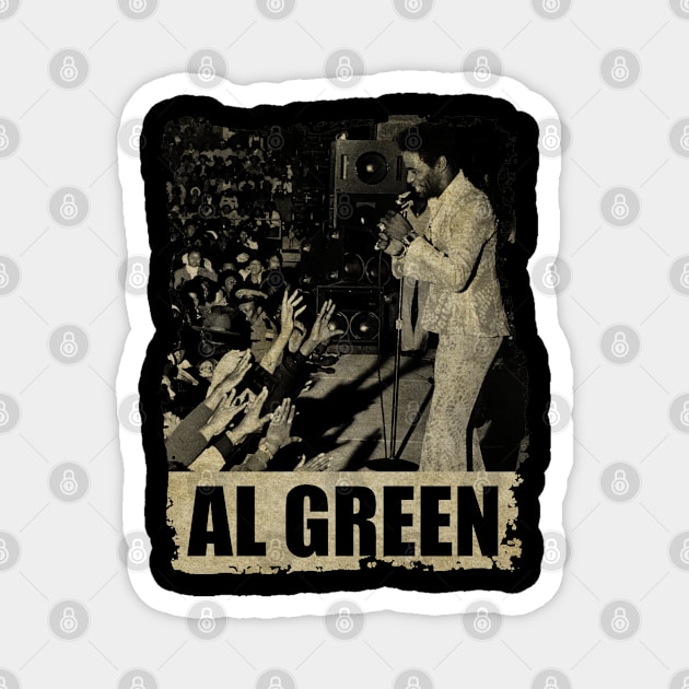 Al Green - RETRO BLACKWHITE Magnet by Wendyshopart