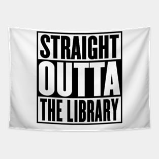 Straight Outta The Library Graduation Tapestry