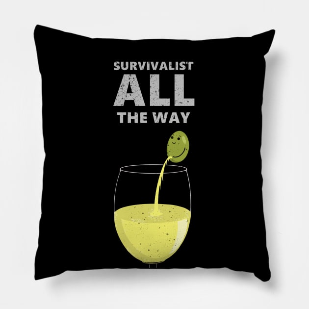 Survivalist all the way Pillow by AshStore