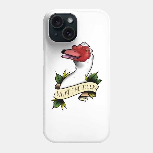 What the duck? Phone Case by Jurassic Ink