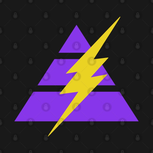 Pyramid Triangle Lightning Bolt - Purple by SpaceAlienTees