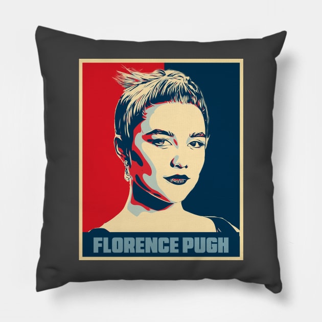 Florence Pugh Hope Pop Art Pillow by Odd Even