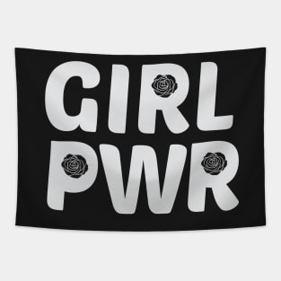 Girl Power Rose Logo Tapestry