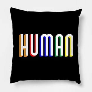 Human - Rainbow Pride Pillow