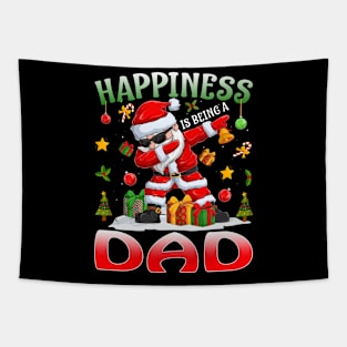 Happiness Is Being A Dad Santa Christmas Tapestry