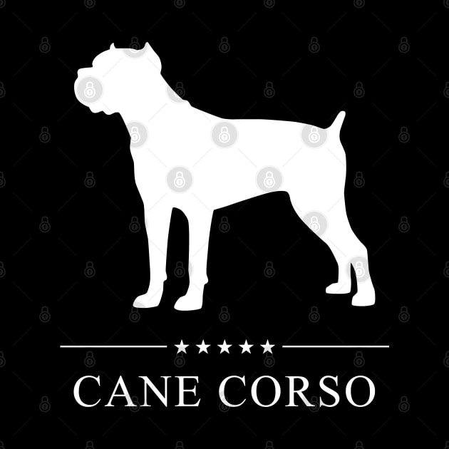 Cane Corso Dog White Silhouette by millersye