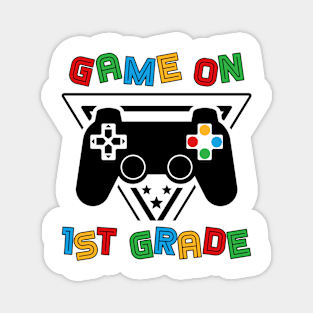 Back To School Game On 1st Grade Funny Gamer Kids Boys Magnet