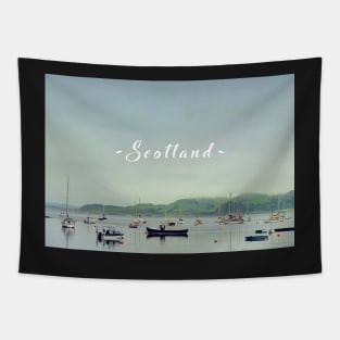 Argyll Coastline With Boats Tapestry