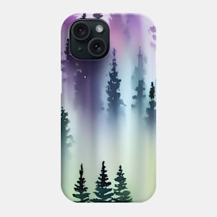 Pine Tree watercolor landscape 2 Phone Case