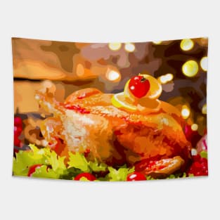 Thanksgiving Turkey Dinner Tapestry