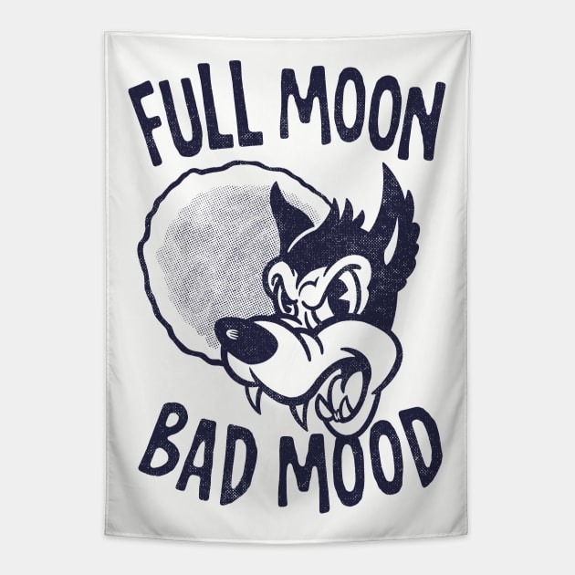 Full Moon Bad Mood (mono) Tapestry by GiMETZCO!