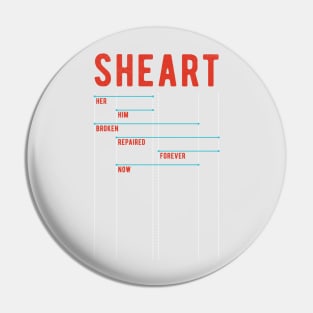 Shear Heart Attack Pin