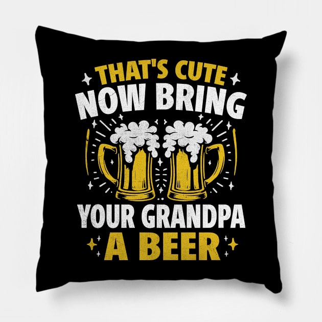 That's Cute Now Bring Your Grandpa A Beer Pillow by TheDesignDepot