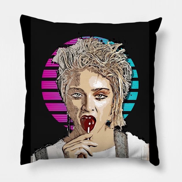 Madonna retro art Pillow by PrintstaBee