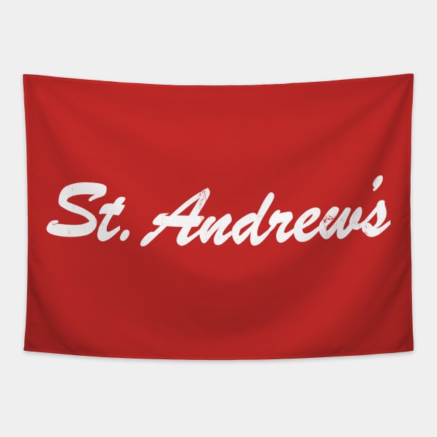 Retro St. Andrew's Tapestry by johnnylimarzi