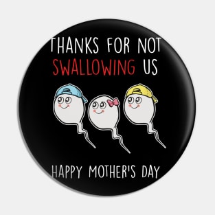 Thanks For Not Swallowing Us Happy Mother's Day Father's Day Pin