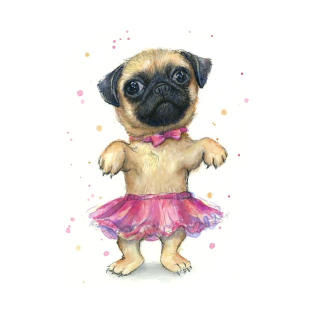 Pug in a Tutu by Olechka