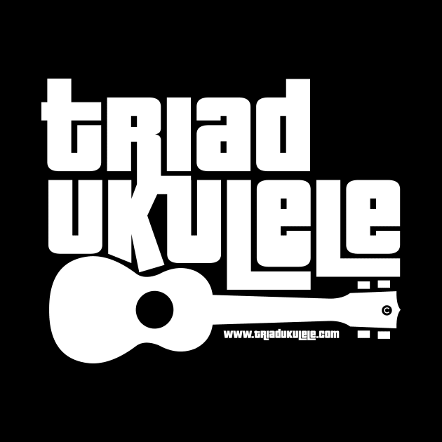 Triad Ukulele Logo White by Sara Howard