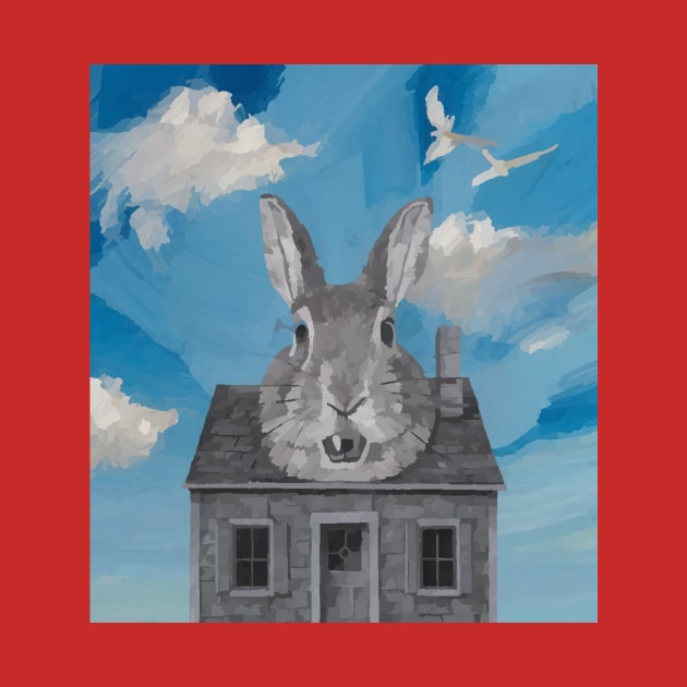 watercolor painting rabbit house by Catbrat