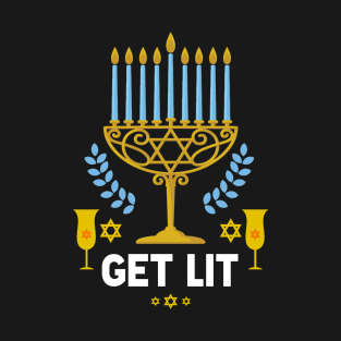 Get Lit Hanukkah T-Shirt