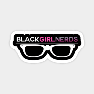 Black Girl Nerds Logo - White Glasses Magnet