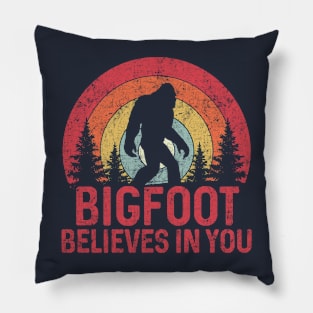 Bigfoot Believes In You Pillow