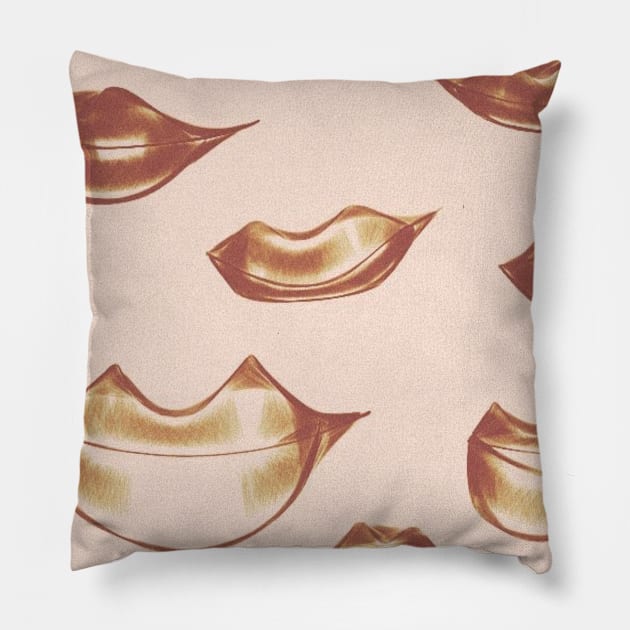 Beautiful lips Pillow by GMK