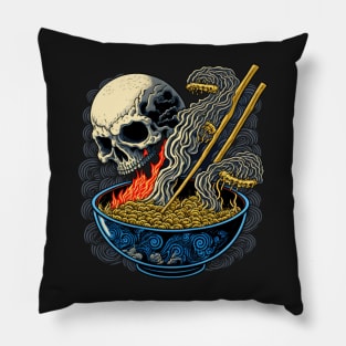 Creepy Great Ramen Bowl Japanese Noodles Pillow