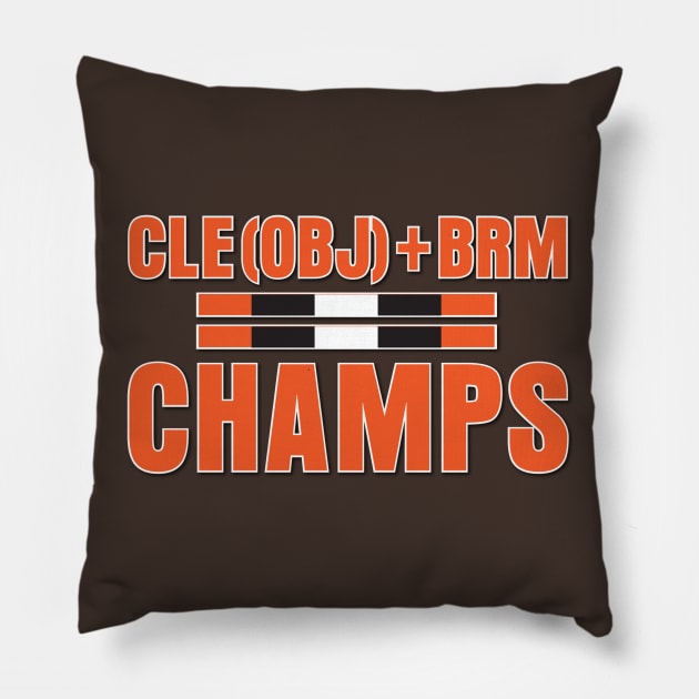 Cleveland Football Champ Equation Pillow by DeepDiveThreads