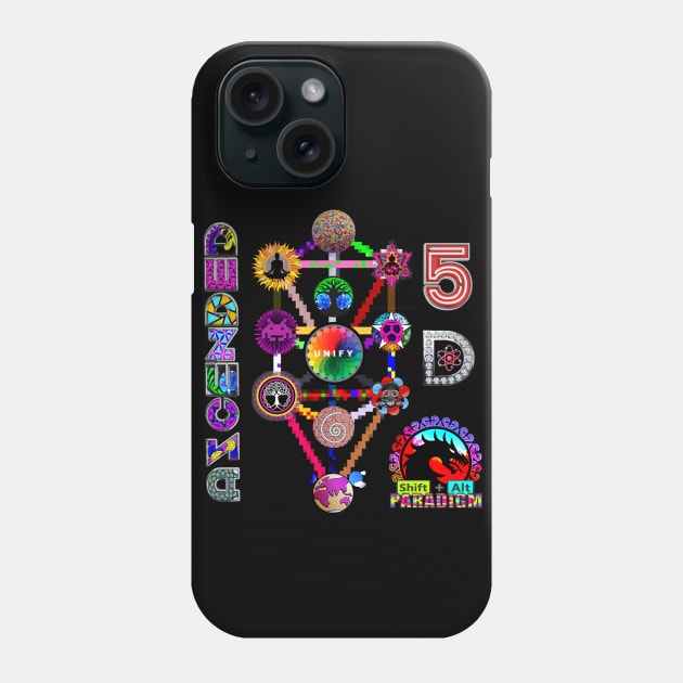 Tree of Life 5D Dragon Unify For Ascension Science = Spirituality Graphic Phone Case by ShiftAltParadigm