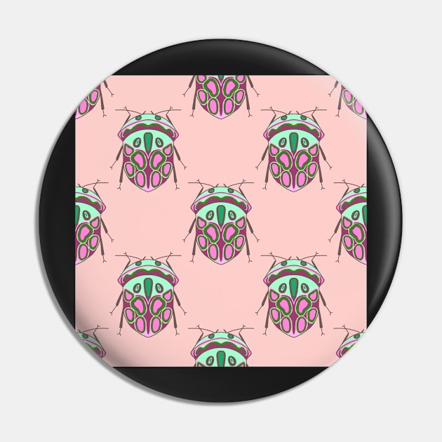 Beetle print Pin by Papergrape