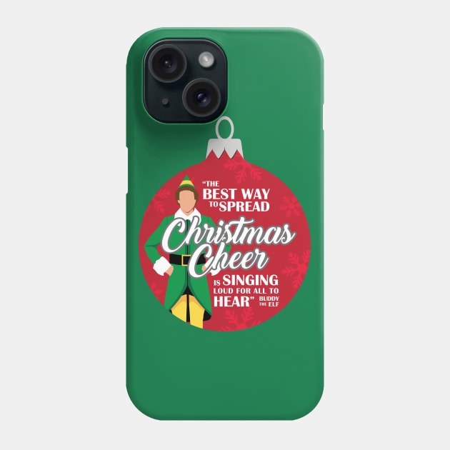 Elf Christmas Cheer Red Ornament Phone Case by ZZDeZignZ