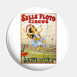 Sells Floto Circus Stunt Performances Advertisement Vintage Theater Pin