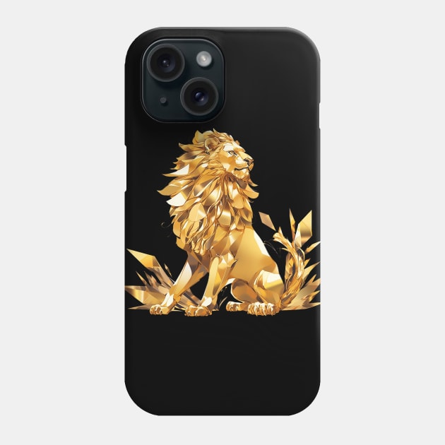 gold lion Phone Case by piratesnow