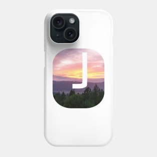 Initial J Sunset Photograph Phone Case