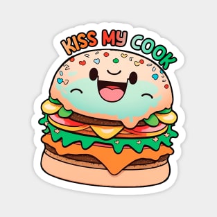 Kiss my cook burguer Magnet