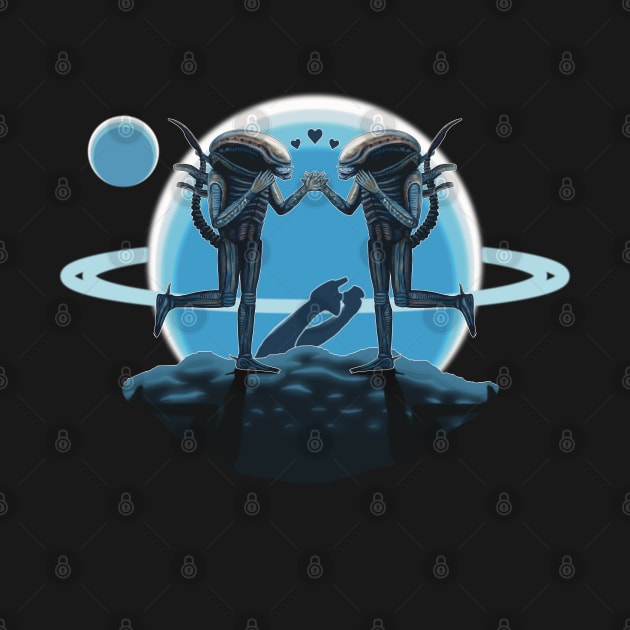 Dancing Xenos In Love by SPACE ART & NATURE SHIRTS 