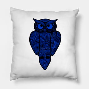 Owl (dark blue) Pillow