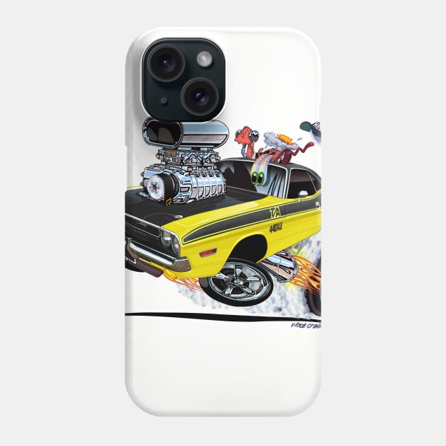 Vince Crain High Octane 1970 Dodge Challenger Phone Case by vincecrain