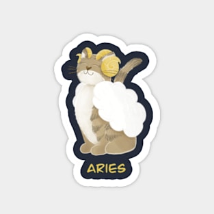 Aries cat zodiac sign Magnet